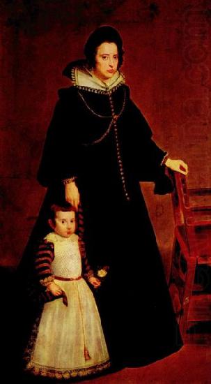 Portrat Dona Antonia Ipenarrieta mit einem Sohn, Diego Velazquez